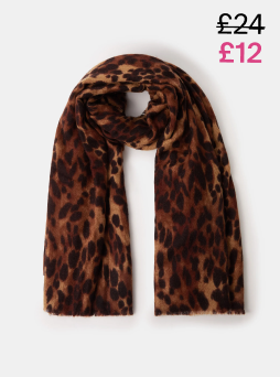 Leopard Print Blanket Scarf
