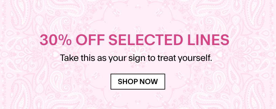 30% off selected lines