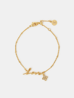 14ct Gold-Plated Love Charm Bracelet