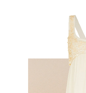 Sleeveless Embellished Maxi Dress Ivory