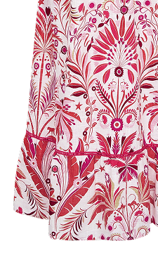 Palm Print Midi Sundress Ivory