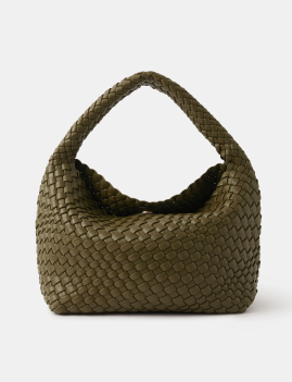 Woven Shoulder Bag Green