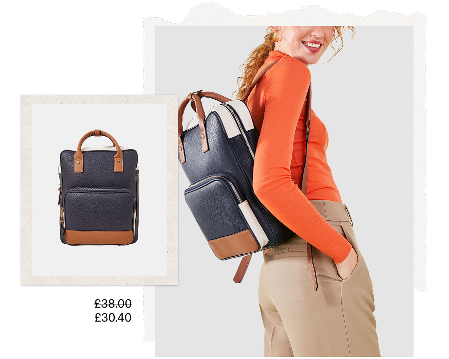 Top Handle Backpack Navy