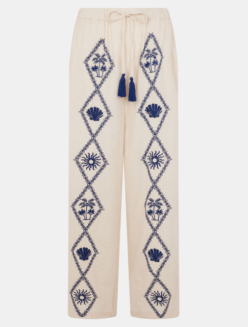 Tropical Embroidered Trousers
