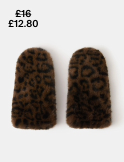Leopard Print Mittens