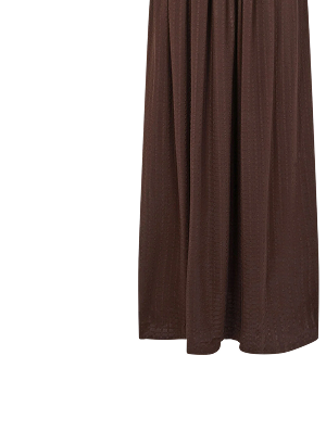 Brown Smocked Maxi Dress