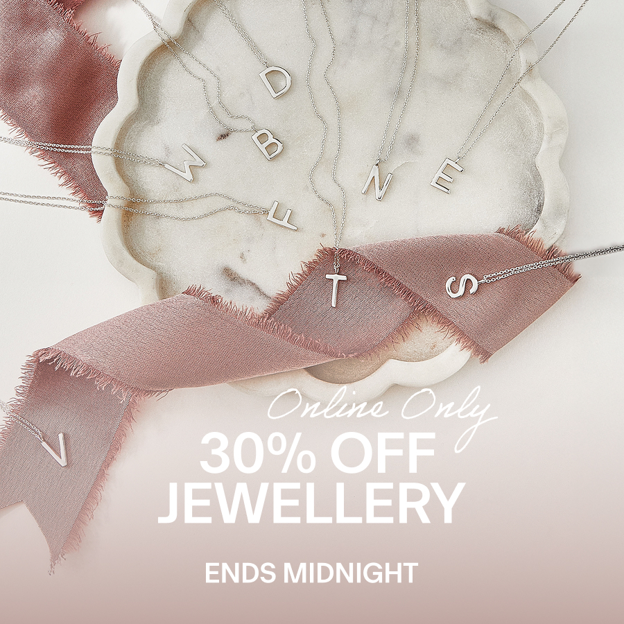 30% off jewellery flash sale