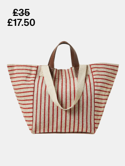 Large Stripe Canvas Tote Bag