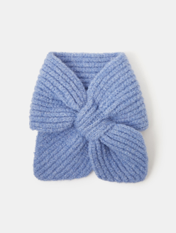 Small Rib Knit Triangle Scarf