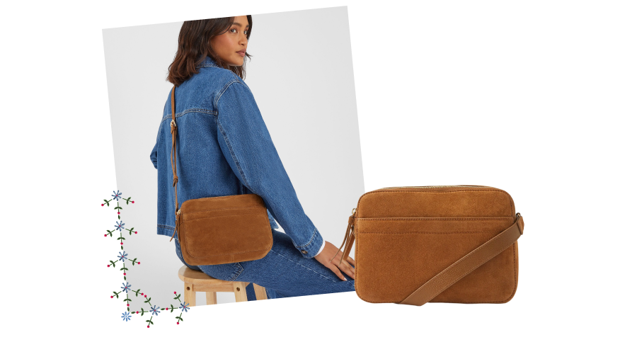 Suede Crossbody Bag