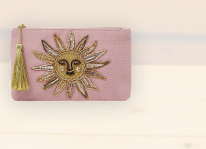 Sun Embellished Pouch