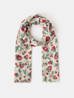 Lightweight Strawberry Print Scarf