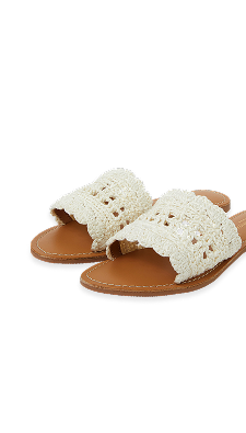 Crochet Sliders Cream