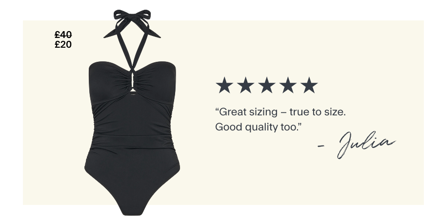 Halter Bandeau Shaping Swimsuit Black