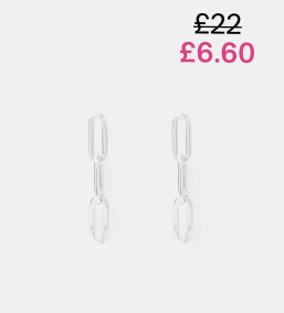 Sterling Silver Chain Drop Earrings