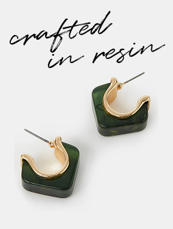Green Resin Hoops