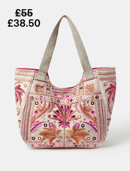 Mirror Embellished Tote Bag