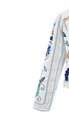 Embroidered Jacket White