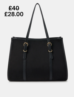 Suedette Shoulder bag black