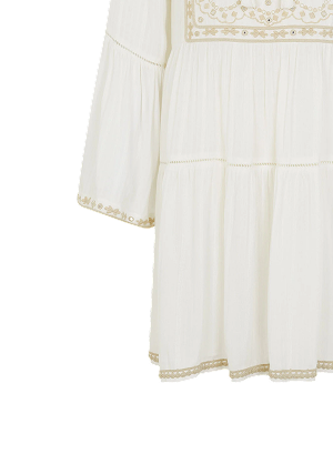 Flute Sleeve Mini Dress