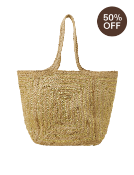 Metallic Jute Beach Bag