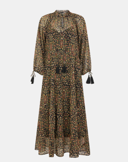 Ditsy Floral Maxi Dress Black