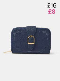 Embroidered Buckle Purse