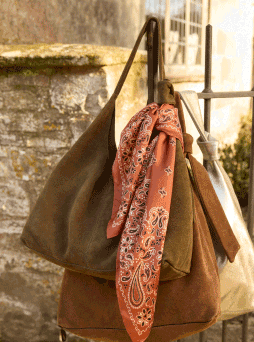 Slouchy Knot Leather Shoulder Bag