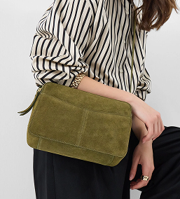 Double Zip Suede Camera Bag