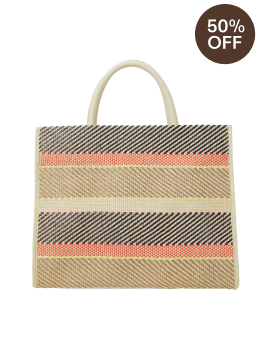 Woven Stripe Tote Bag