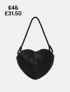 Beaded heart bag