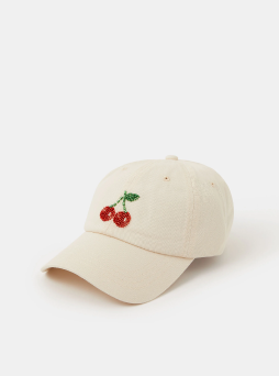 Beaded Cherry Baseball Cap