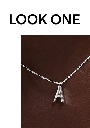 Silver Initial Necklace