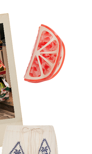 Orange Slice Claw Clip