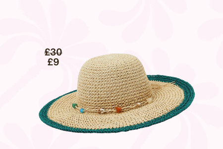 Shell Beaded Floppy Hat