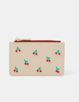Cherry Print Card Holder