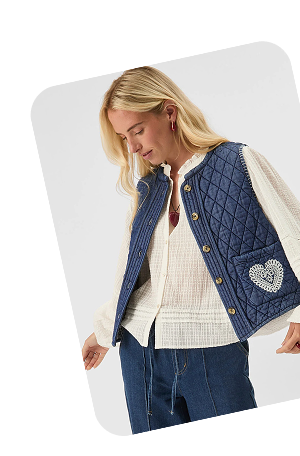 Denim Waistcoat Blue