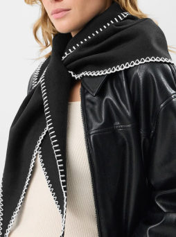 Whipstitch Knit Triangle Scarf