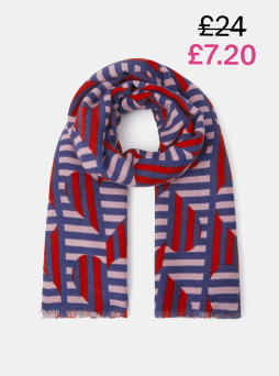 Lightweight Heart Stripe Scarf