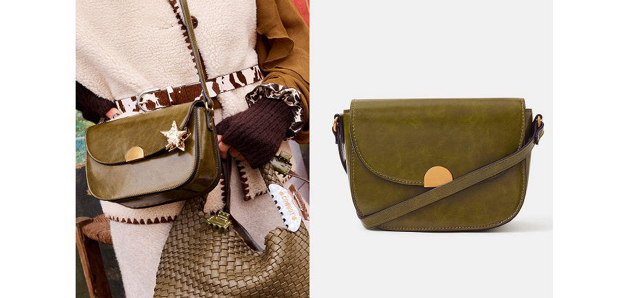 Boxy Crossbody Bag Green