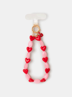 Heart Bead Phone Wrist Strap