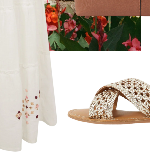 Cross Strap Sandals Gold