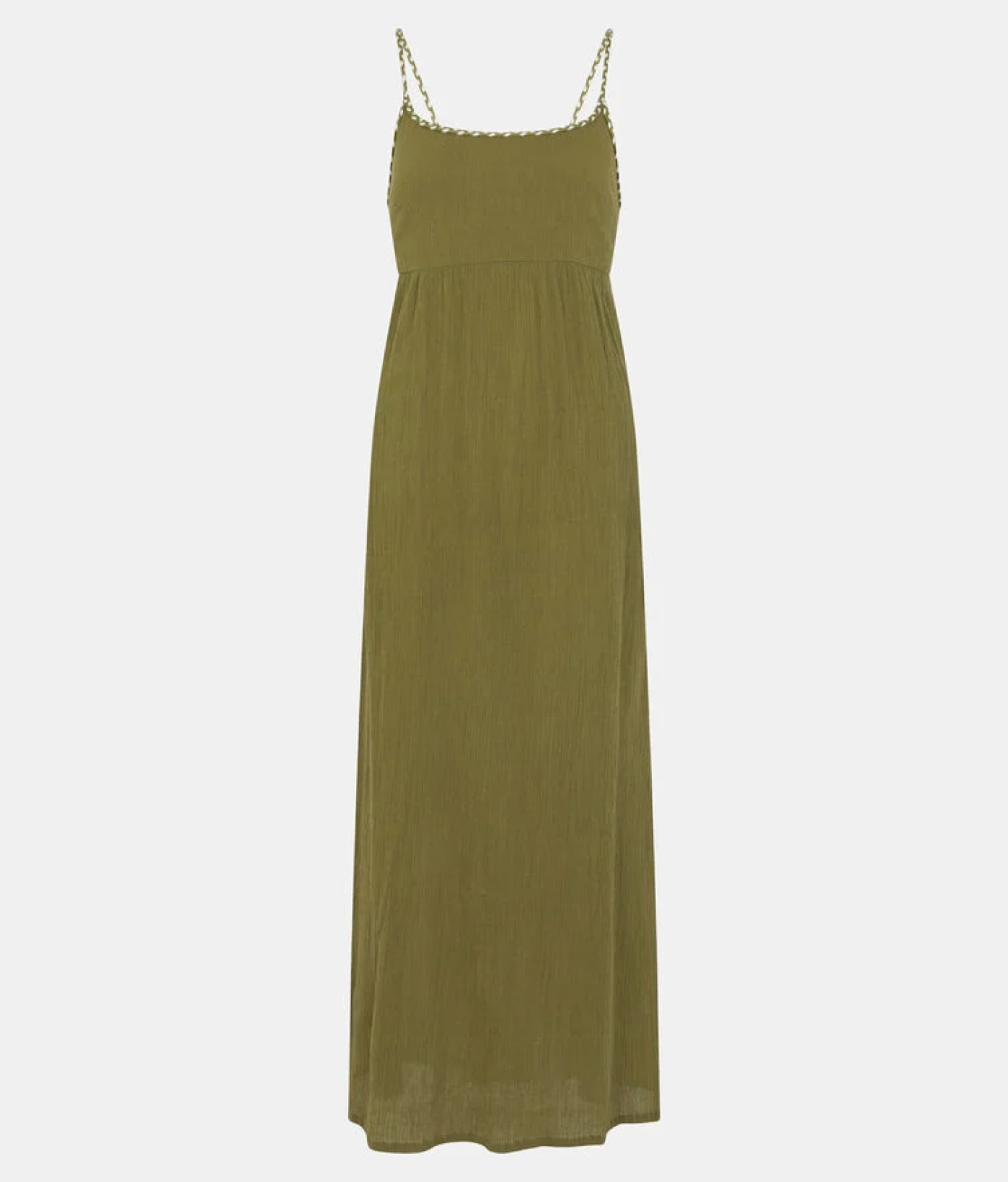 Tie Back Sleevess Maxi Dress Green