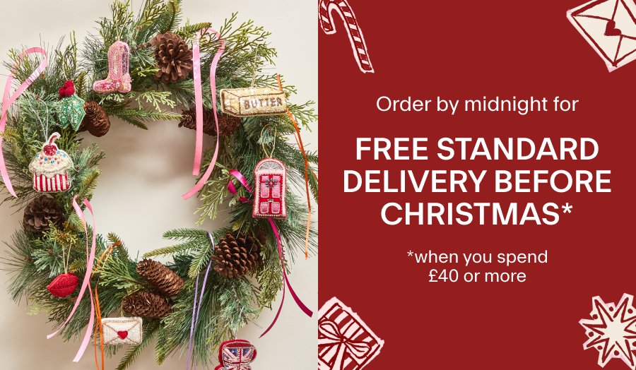 Free delivery on orders over £40 - order by midnight