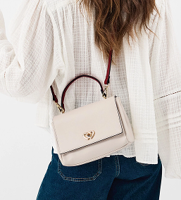 Double Heart Crossbody Handbag