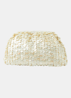 Pearl Shell Embellished Clutch 