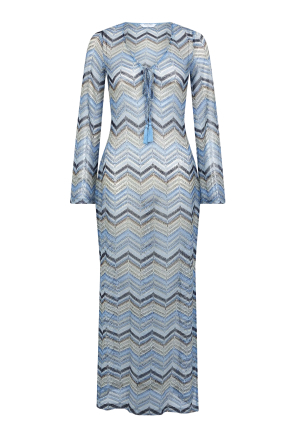 Zigzag Crochet Maxi Dress Multi