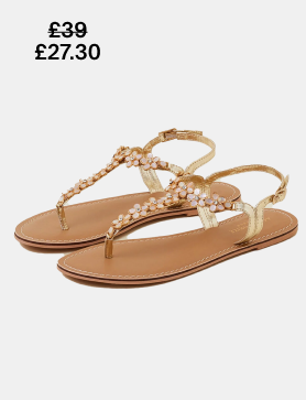 Flower Embellished Sandals