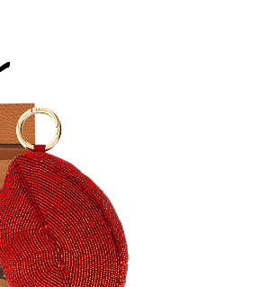 Beaded Lips Coin Purse