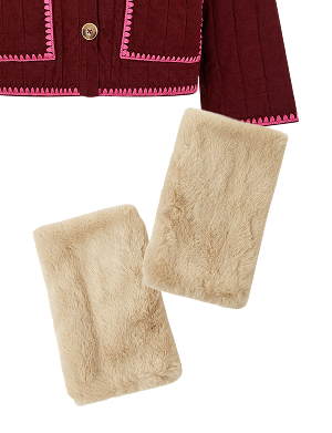 Shaggy Faux Fur Cuff Gloves